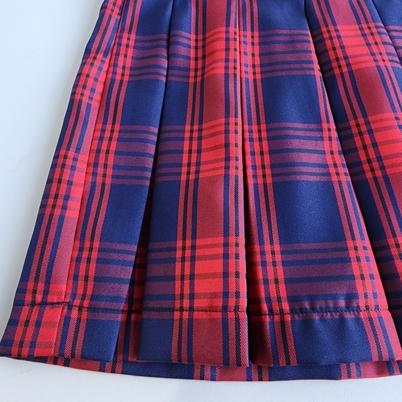 NWT Sim & Sam Women's Blue Red Plaid Mini Skirt Style: Urban Sample Sz M - Picture 2 of 9
